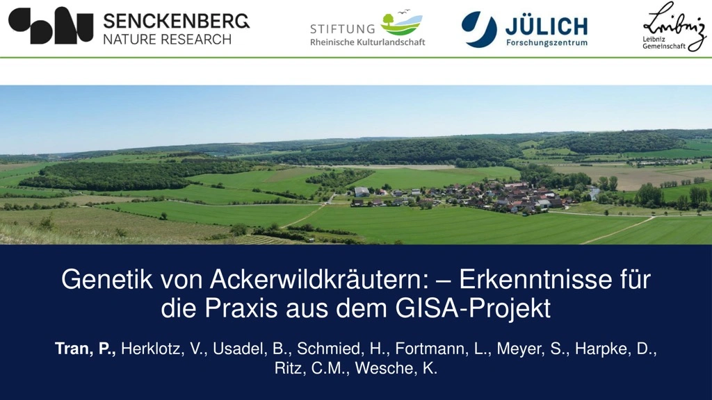 Titelseite: Genetik von Ackerwildkräutern – Erkenntnisse für die Praxis aus dem GISA-Projekt