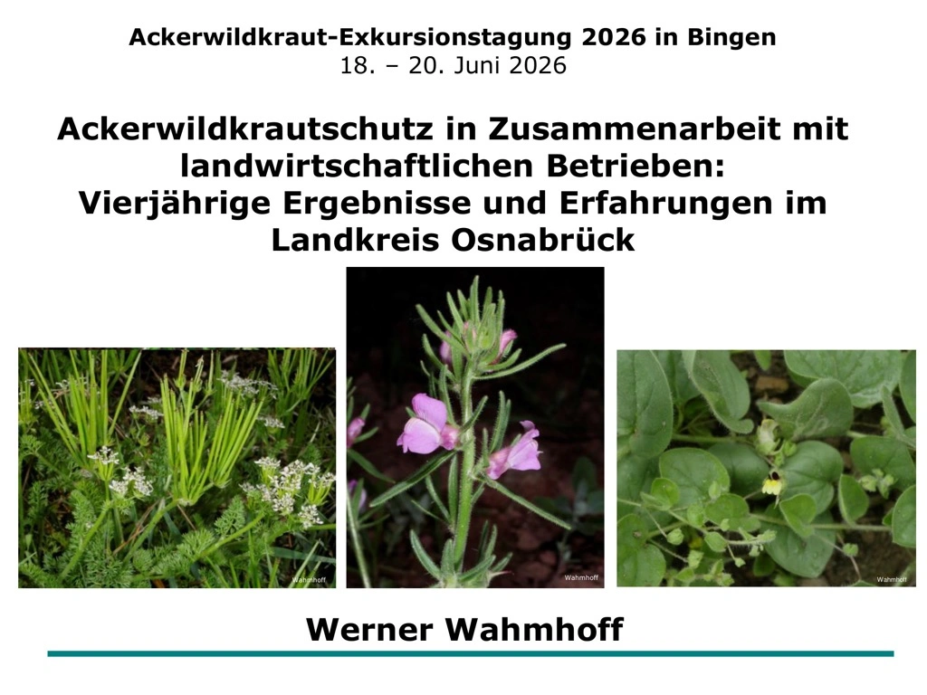 Titelseite: Ackerwildkrautschutz in Zusammenarbeit mit landwirtschaftlichen Betrieben: Vierjährige Ergebnisse und Erfahrungen im Landkreis Osnabrück