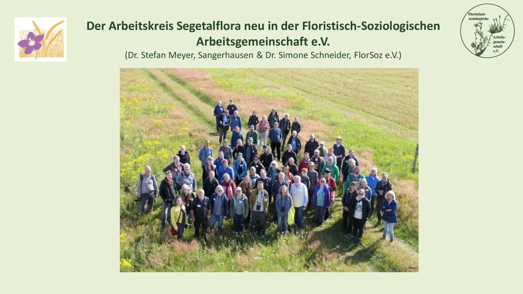 Titelseite: Der Arbeitskreis Segetalflora neu in der Floristisch-Soziologischen Arbeitsgemeinschaft e.V.